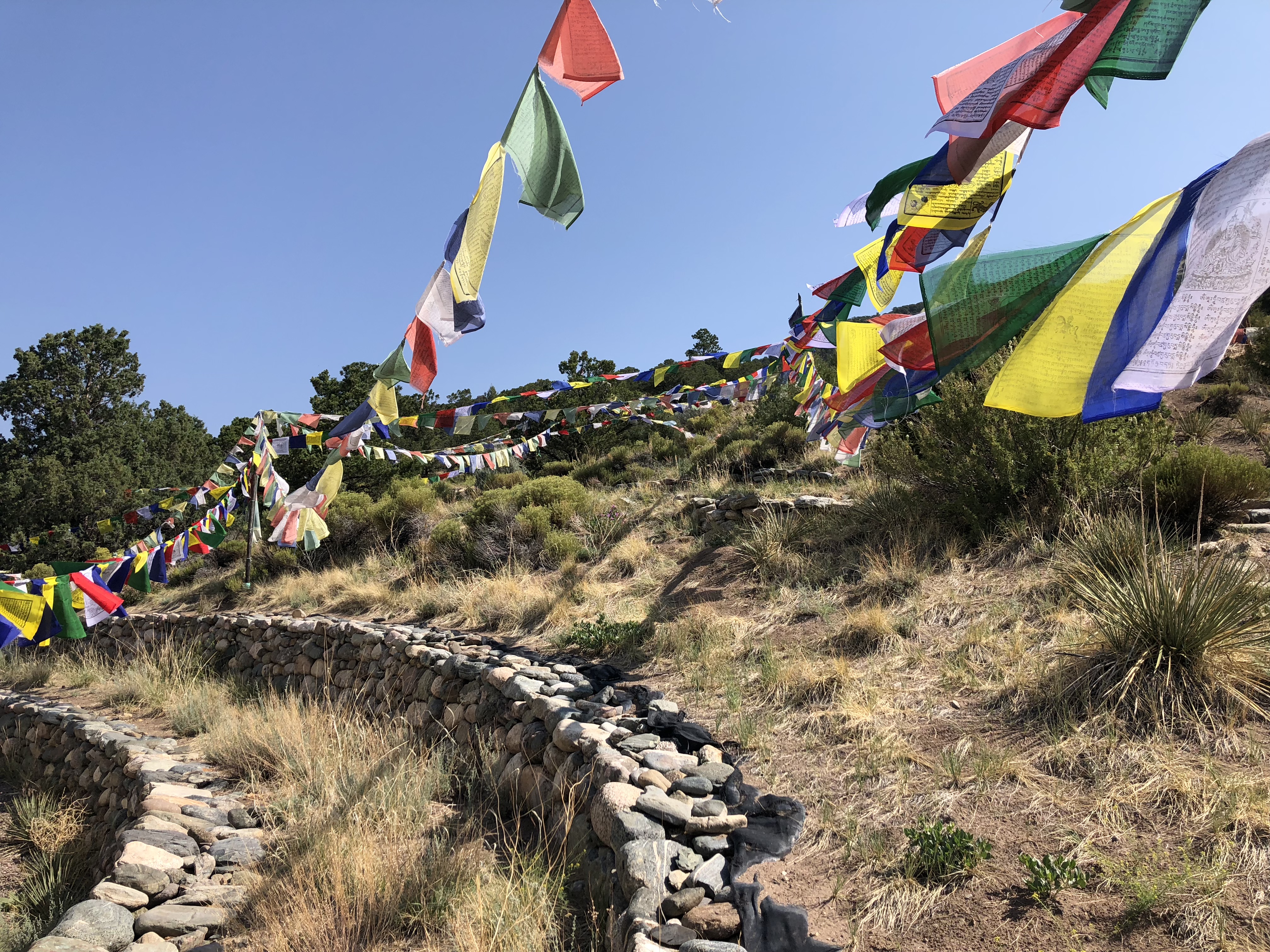 Prayer Flags around the Stupa